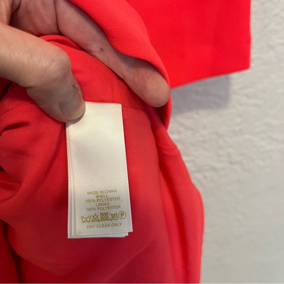 Kate Spade Dress 2 Coral Red Pink Caution To The Wind Flounce - Picture 7 of 9